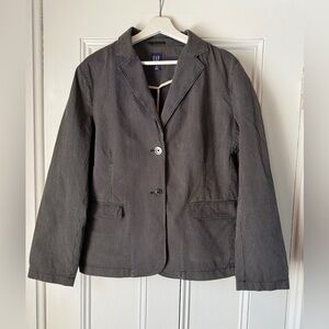 Vintage Gap Women’s Black Pinstripe Blazer Jacket Size 18 Y2K Tailored Stretch